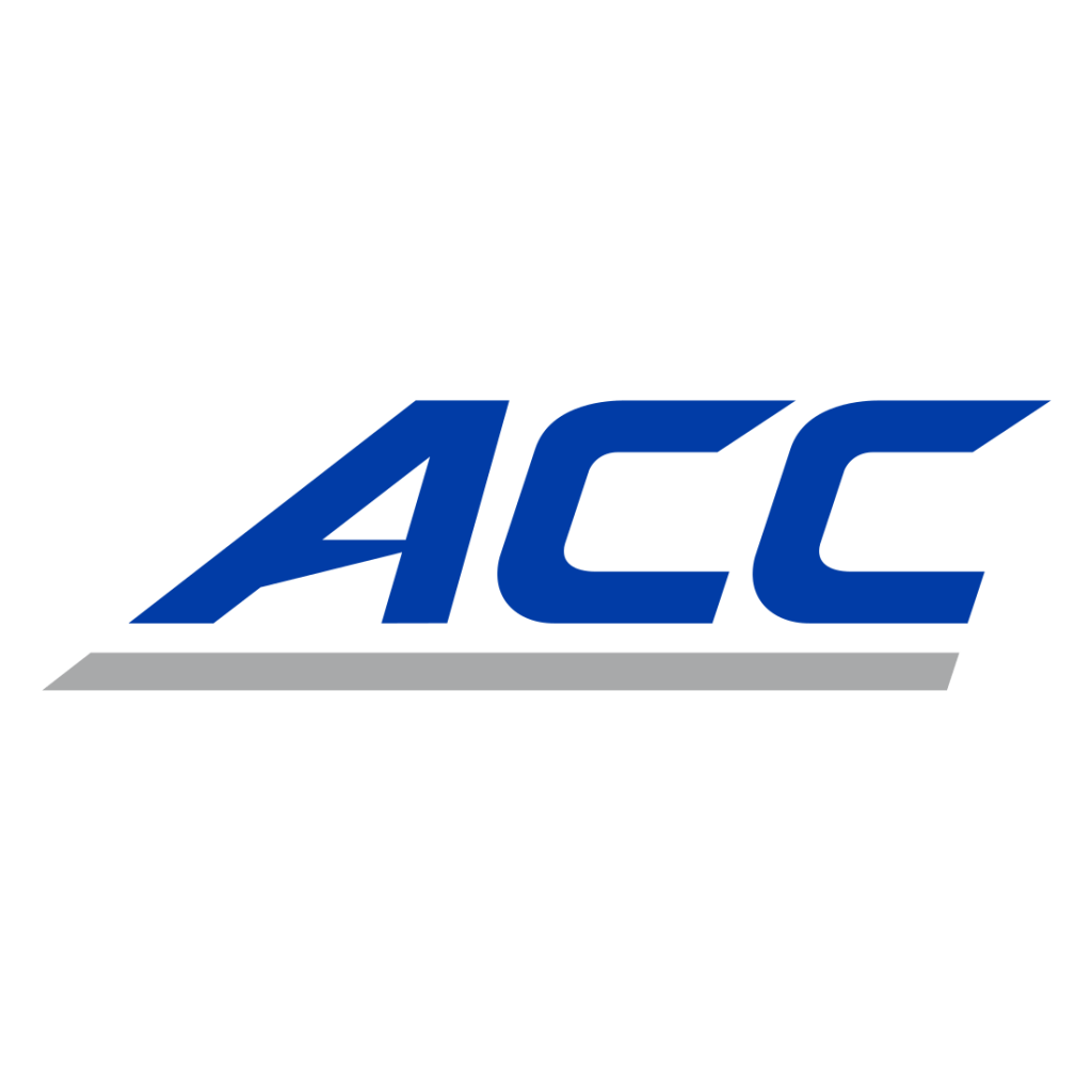 Blue and gray logo of ACC