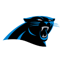 Carolina Panthers logo featuring a fierce black panther's head with blue accents, symbolizing the NFL team’s identity and spirit