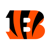 Cincinnati Bengals logo featuring a stylized letter "B" with orange and black tiger stripes