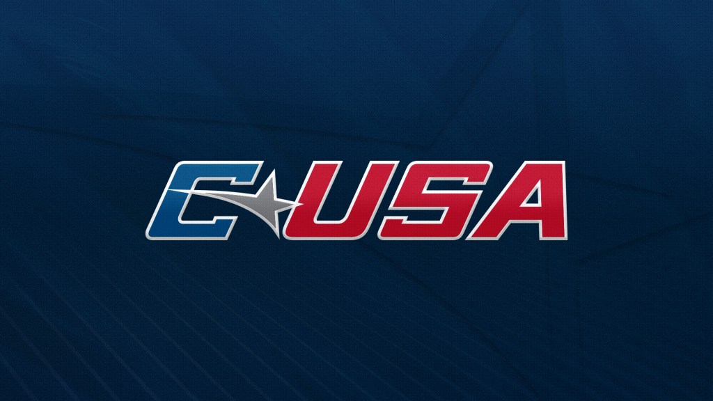 C-USA logo featuring a blue and red design with a star