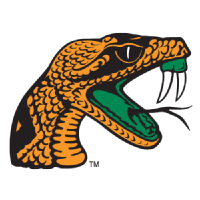 Black and orange snake head logo with green tongue and fangs