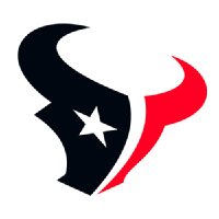 Houston Texans logo featuring a stylized bull's head in black and red
