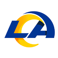 Los Angeles Rams logo featuring blue and yellow colors with a stylized "LA" design