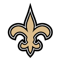 Gold and black fleur-de-lis emblem, representing the New Orleans Saints football team