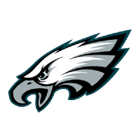 Philadelphia Eagles logo featuring a fierce eagle head in teal, black, and white.