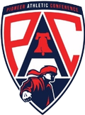 Pioneer Athletic Conference logo featuring a stylized figure and bell
