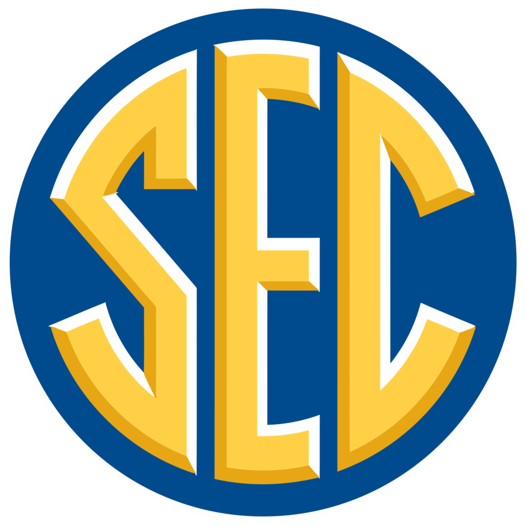 SEC logo featuring bold yellow letters on a blue circle