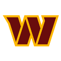 Washington Commanders logo featuring a stylized "W" in burgundy and gold