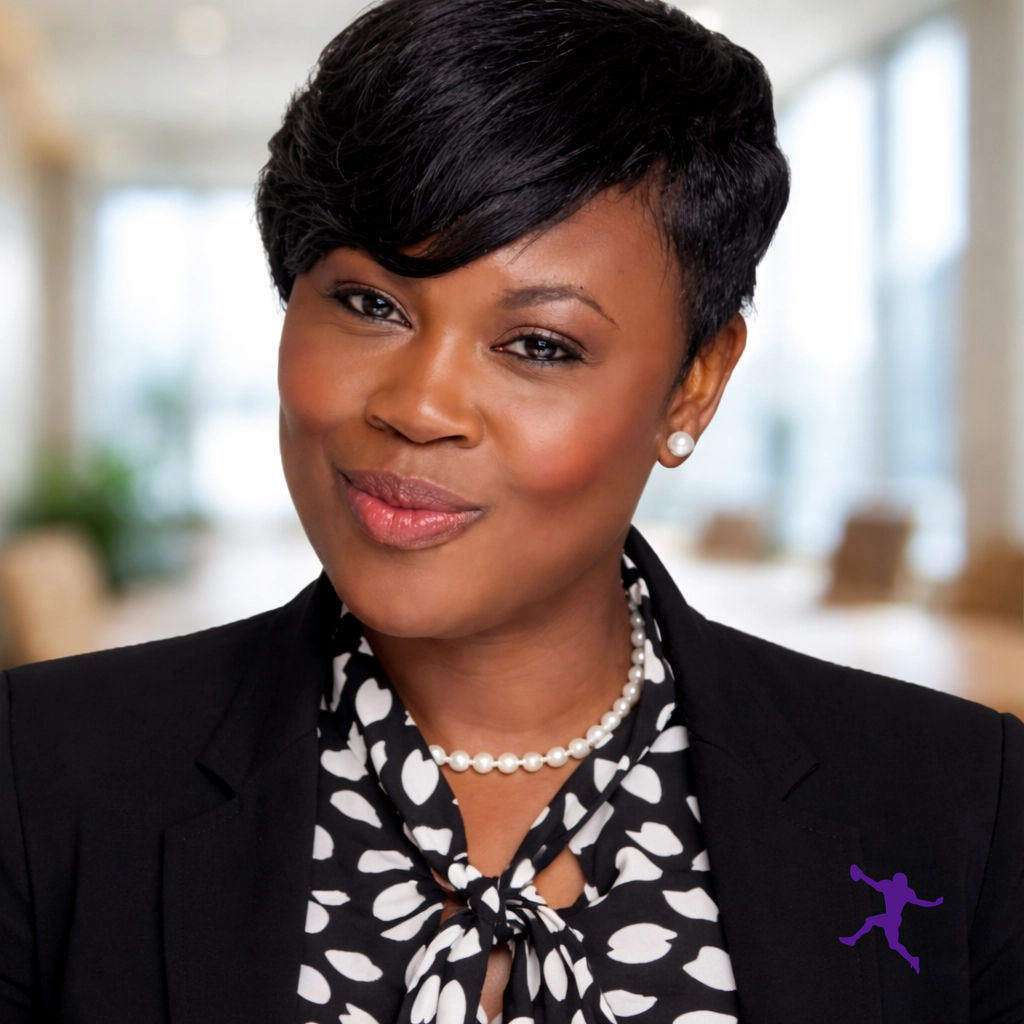 Confident businesswoman with short hair